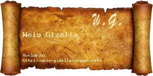 Weis Gizella névjegykártya